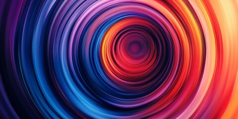 Leinwandbilder - abstract image featuring radial gradients with a focus on smooth and circular color transitions emanating from a central point, blending hues to produce a visually captiv