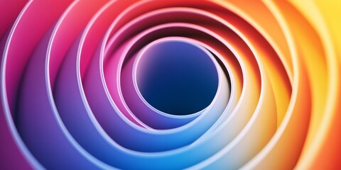Poster - abstract visual with radial gradients that highlight the vibrant and dynamic nature of circular color transitions, creating a rich and engaging background with a modern t