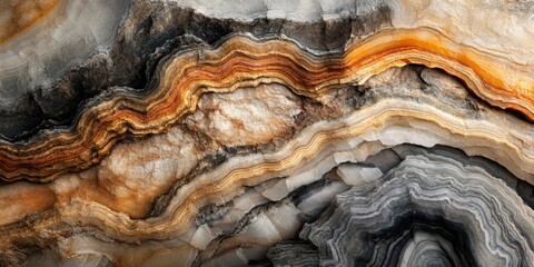 Aufkleber - visually captivating abstract design using stone textures, emphasizing the unique imperfections and layered patterns of various stones to produce a striking and organic a