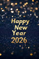 Leinwandbilder - New Year background with golden text 