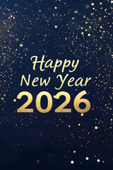 Leinwandbilder - New Year background with golden text 