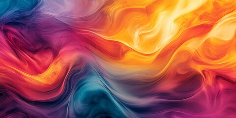Aufkleber - visually striking abstract design using vibrant gradients, emphasizing the intense and captivating blending of hues to produce a dynamic and lively artistic effect