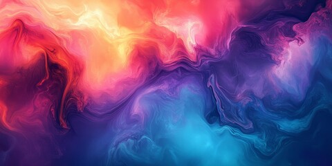 Leinwandbilder - visually striking abstract design using smooth gradients, emphasizing the gentle and harmonious blending of colors to produce a captivating and immersive artistic effect