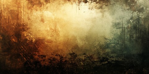 Fototapete - abstract scene where grunge textures create a layered and complex background, using a mix of dark and muted tones with textured overlays to produce a visually intriguing
