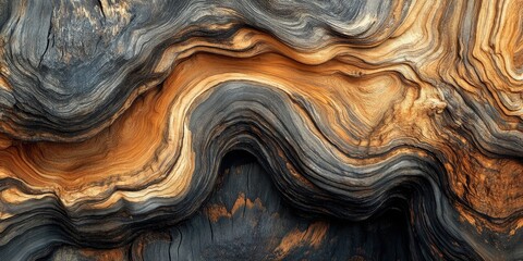 Poster - abstract visual with nature textures that highlight the beauty of natural surfaces, blending various elements like wood grain and foliage in a sophisticated and textured