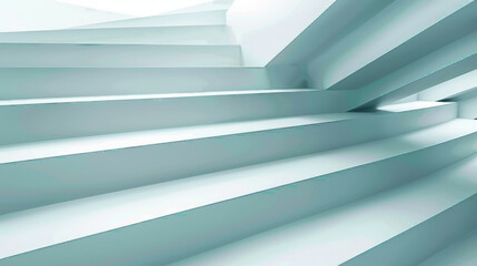 Poster - modern architectural staircase with sleek, white steps creating dynamic visual effect. design emphas