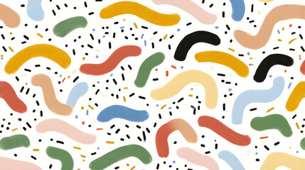 Poster - Colorful abstract pattern design digital artwork graphic design creative space top view vibrant aesthetic