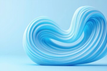 Poster - Majestic Ocean Wave Captured in Motion with Fluid Blue Tones in Copy Space