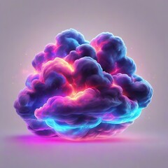 Poster - Colorful Cloud with Fire and Fog