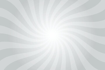 Aufkleber - Pure silver gray background with white sun ray. Swirl sun ray lines starburst. Abstract texture with light of sunburst. Radial beam of sunlight. Retro background with flash. Design of sunbeam.