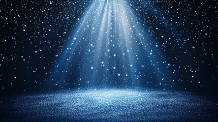 Aufkleber - Dark blue gradient light with rough, grainy texture and glowing shine. Modern abstract background with empty space perfect for adding text or creative elements, offering a dynamic artistic effect
