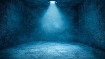 Aufkleber - Dark blue gradient light with rough, grainy texture and glowing shine. Modern abstract background with empty space perfect for adding text or creative elements, offering a dynamic artistic effect