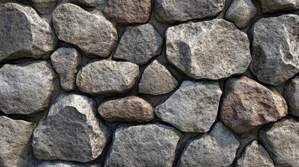 Poster - gray cobblestone wall or road background texture. Tileable grungy natural rock and stone shaped path or walkway repeat surface pattern. A high resolution construction backdrop