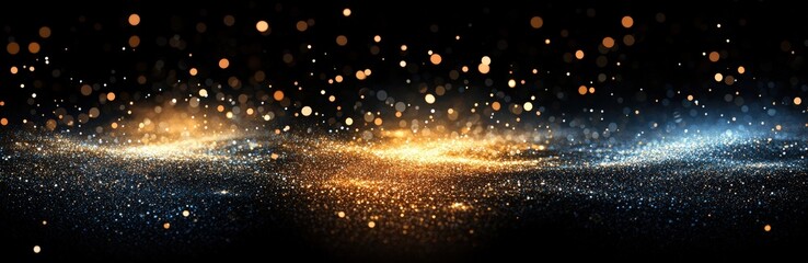 Poster - Abstract Background Featuring Bokeh Lights and Stars Creating a Dreamy Atmosphere for Creative Projects and Designs