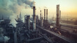 © Ejaz_Creates - Smokestacks from a sprawling industrial complex fill the frame. The photo suggests concerns around pollution or environmental impact.