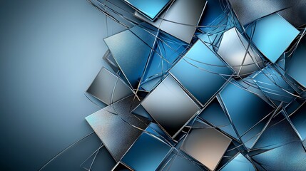 Poster - Dynamic geometric abstract pattern display digital art vibrant colors contemporary design visual exploration