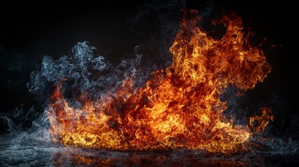 Poster - Dynamic firelike color transitions in a dark environment visual art abstract viewpoint creative concept
