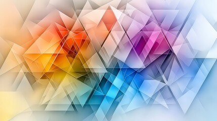 Fototapete - Dynamic minimalist triangular layers vibrant abstract digital art with modern aesthetic and creative composition