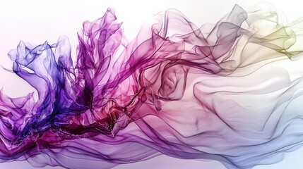 Poster - Translucent colors diffusing in shades of purple abstract art digital design creative space aesthetic perspective