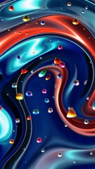 Poster - A colorful, glowing line with a lot of sparkles is displayed on a blue background. The blue line is on the left side of the image, while the orange line is on the right side