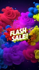 Poster - A comic book style poster with a yellow background and red letters that say 