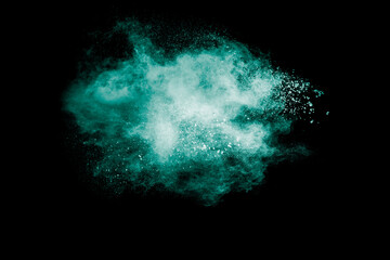 Wall Mural - cloud of green smoke is floating in the air