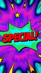 Poster - A colorful explosion with the word 
