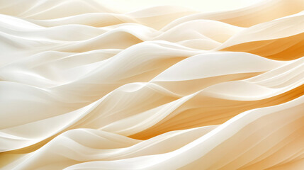 Aufkleber - Soft flowing abstract waves in warm peach and cream tones create serene and elegant visual effect, evoking sense of calm and sophistication