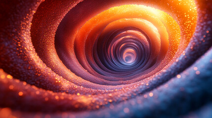 Poster - Vivid cosmic swirl depicting a mesmerizing tunnel of light and color