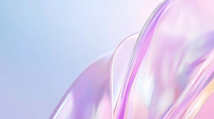 Aufkleber - Soft pastel gradient background with flowing, iridescent texture in pink, purple, and blue tones, creating dreamy and ethereal atmosphere