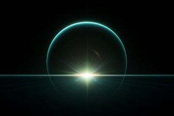 Poster - Cosmic orb rising over horizon