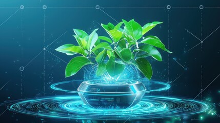 Poster - A simple, clean, and futuristic representation of AI-enhanced customer engagement with dynamic content adaption.