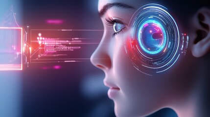 Poster - Futuristic visualization of AI enhancing social media engagement, digital neural connections analyzing audience behaviors.