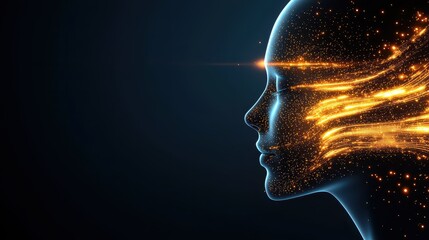 Poster - Intelligent content generation, minimalist glowing system creating dynamic content with precision, evoking a sense of innovation and the beauty of AI-powered creativity.