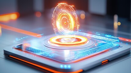 Poster - Minimalist AI-driven storytelling engine composing compelling narratives, clean UI with floating text and futuristic design.