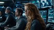 © Santara - Focused team monitors data, control room