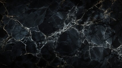 Poster - Abstract Natural Black Marble Texture with Intricate Veining Patterns in High Resolution for Elegant Interior Design Projects