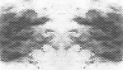 Poster - black and white abstract and grunge halftone pattern for modern background and jersey design. fully 