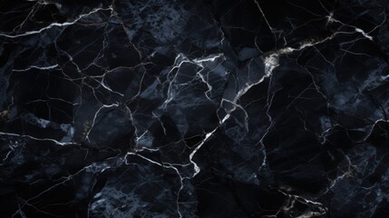 Poster - Natural Black Marble Texture with Elegant Veins and Unique Patterns Perfect for Backgrounds and Design Projects