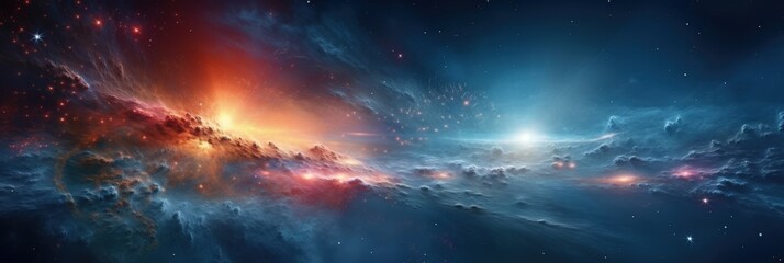 Poster - radiant galaxy background with cosmic colors and stunning cosmic scenes perfect for creative project