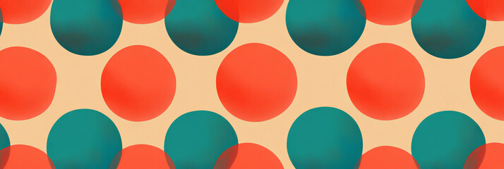 Poster - Seamless pattern of alternating squares and circles creating a checkerboard effect