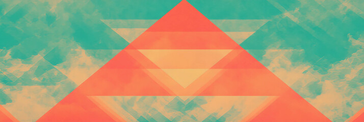 Poster - Radiating triangles in a seamless pattern perfect for banners and background designs