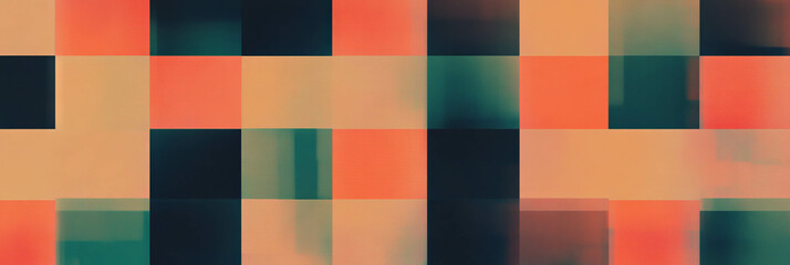 Poster - Seamless pattern of small squares in varying density for a dynamic background design