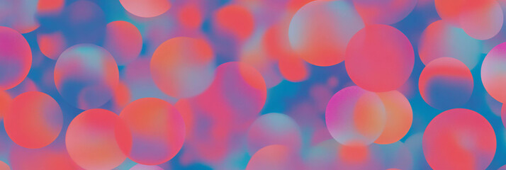 Poster - Circular gradient pattern in soft hues for seamless background design