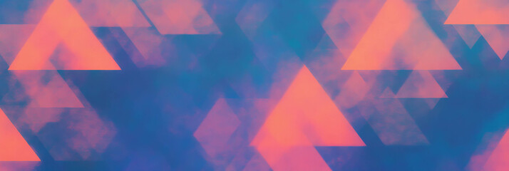 Poster - Seamless tessellated triangle pattern in vibrant colors for creative backgrounds