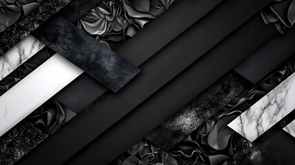 Aufkleber - Dynamic black and white abstract stripes modern art graphic design digital artwork creative space visual impact