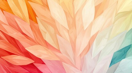 Poster - Vibrant leaf pattern art digital creation abstract design colorful environment close-up view modern aesthetic