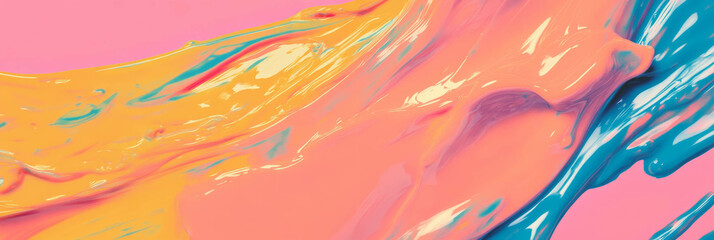 Poster - Dynamic abstract splashes of color igniting excitement and energy on a vibrant background