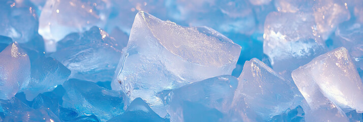 Poster - Abstract ice formations with smooth surfaces and sharp edges create visual contrast
