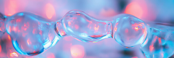 Poster - Abstract ice sculptures showcase flowing lines and organic shapes in soft lighting